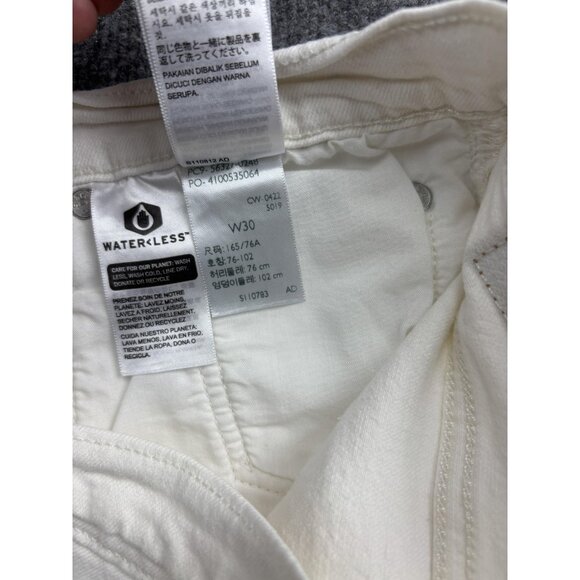 Levis 501 Shorts Womens 30 White High Rise Button Fly Cutoff Denim Frayed Hem - Picture 8 of 8